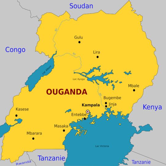 Landkarte von Uganda (Bild: Adobe Stock)