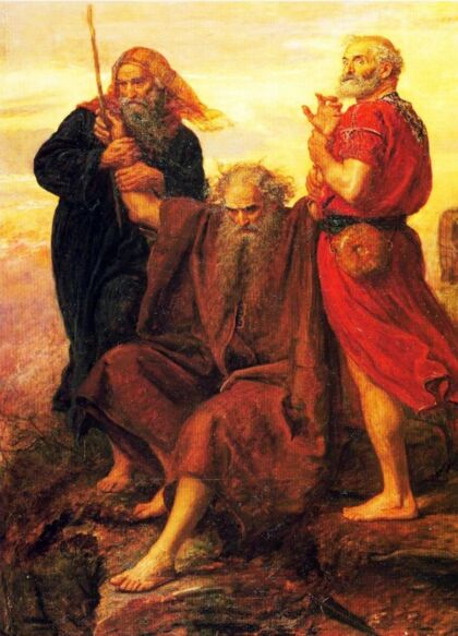 Bild: Moses, Aaron und Hur beten. Gemälde von John Everett Millais (1829–1896). Wikipedia
